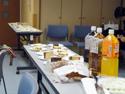 ケーキとジュース